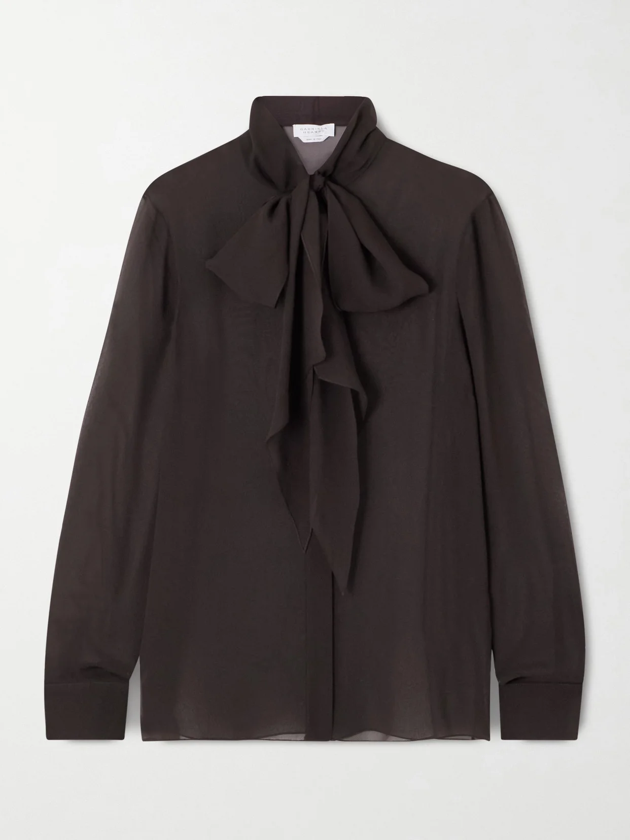 Shildon Pussy-bow Silk-georgette Blouse - 1