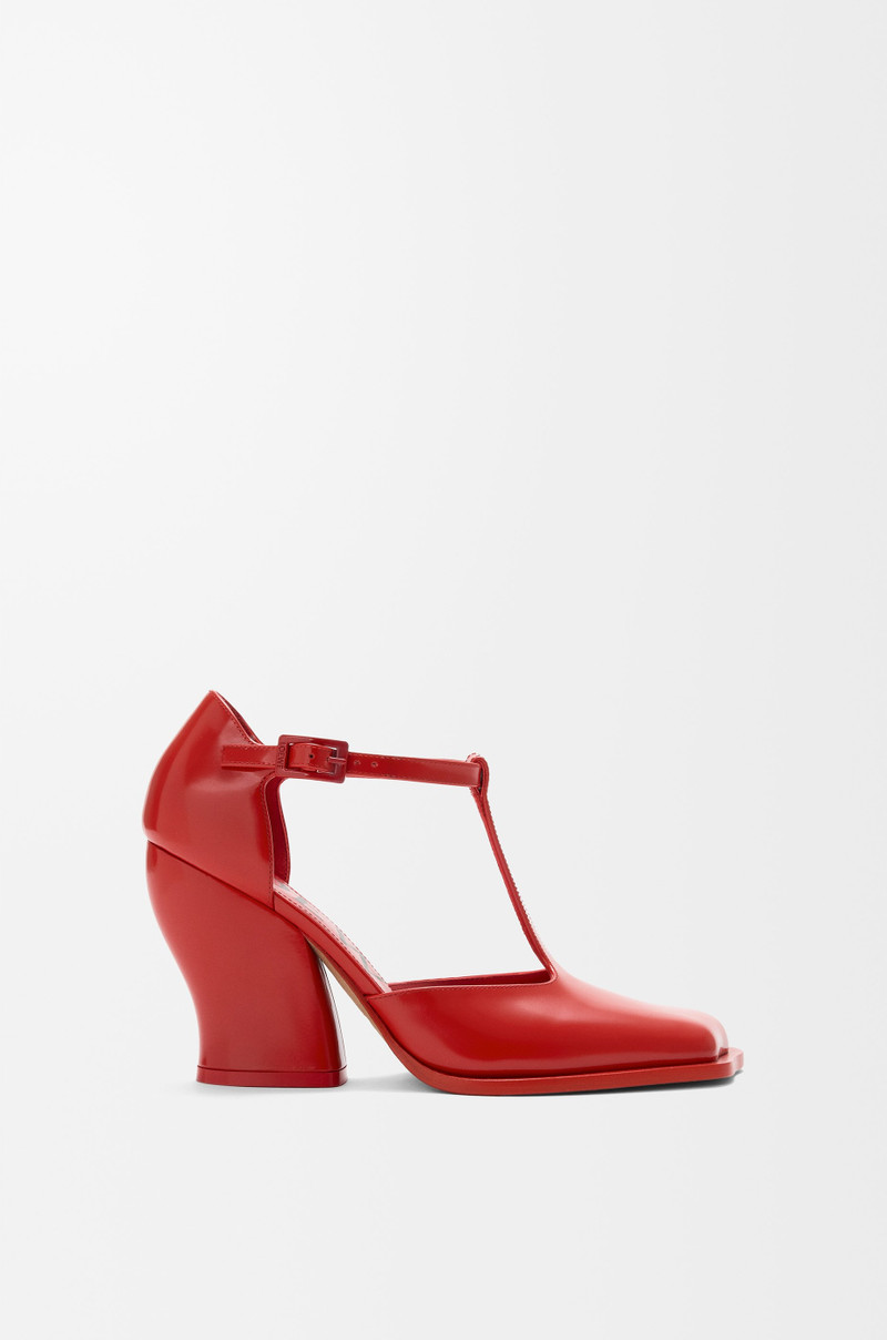 Onda T-bar pump in brushed calfskin 1