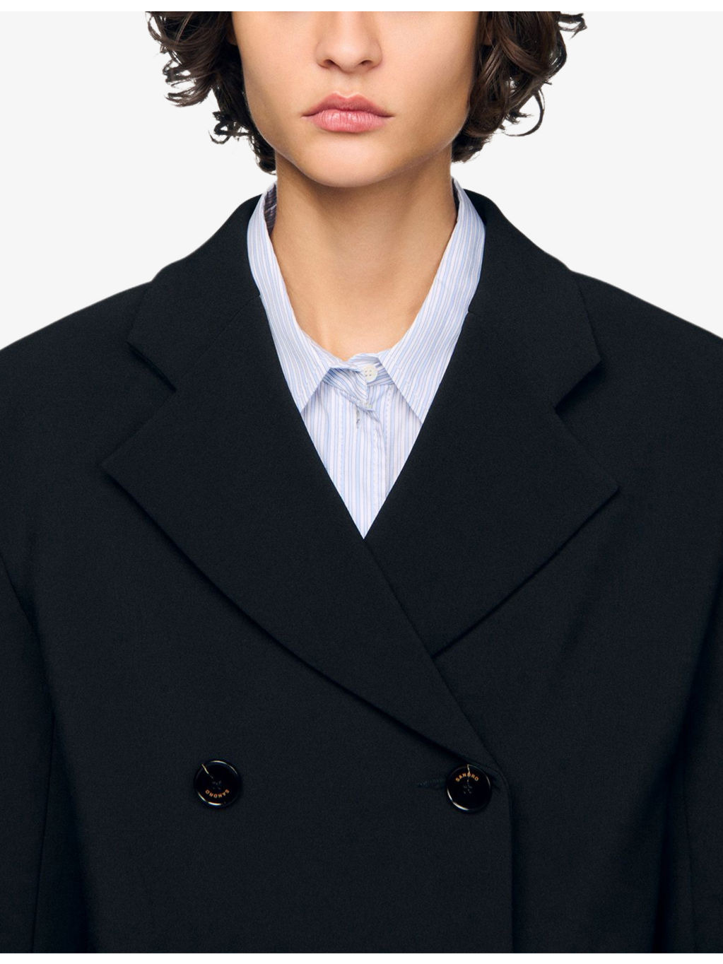 Oversized Double-Breasted Stretch-Woven Blazer - 5