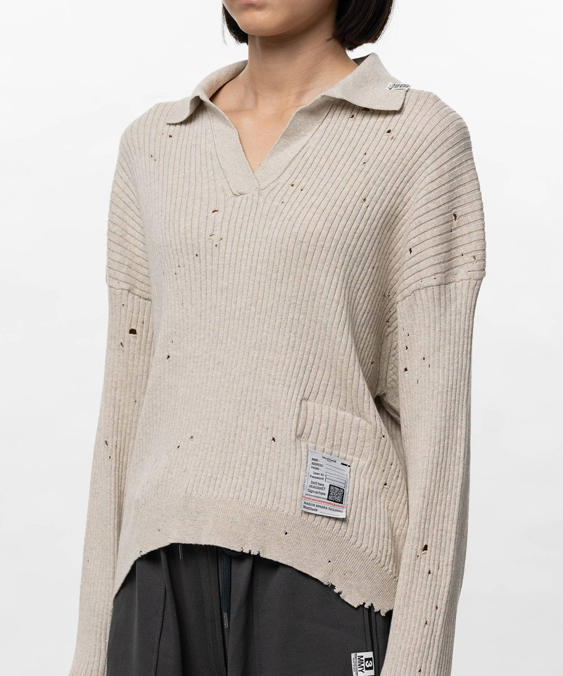 Distressed Knit Skipper Sweater 9