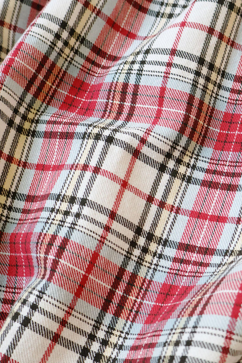 Kapital Columbia-Check HUSKY Western Shirt - Red outlook