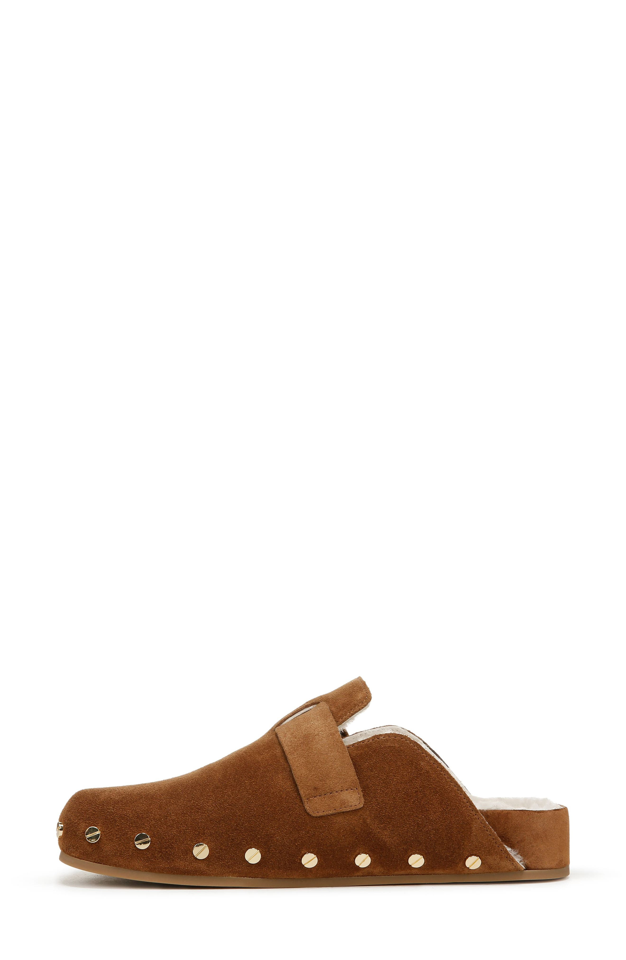 Veronica Beard Fern 2 Genuine Shearling Clog in Caramel at Nordstrom - 9