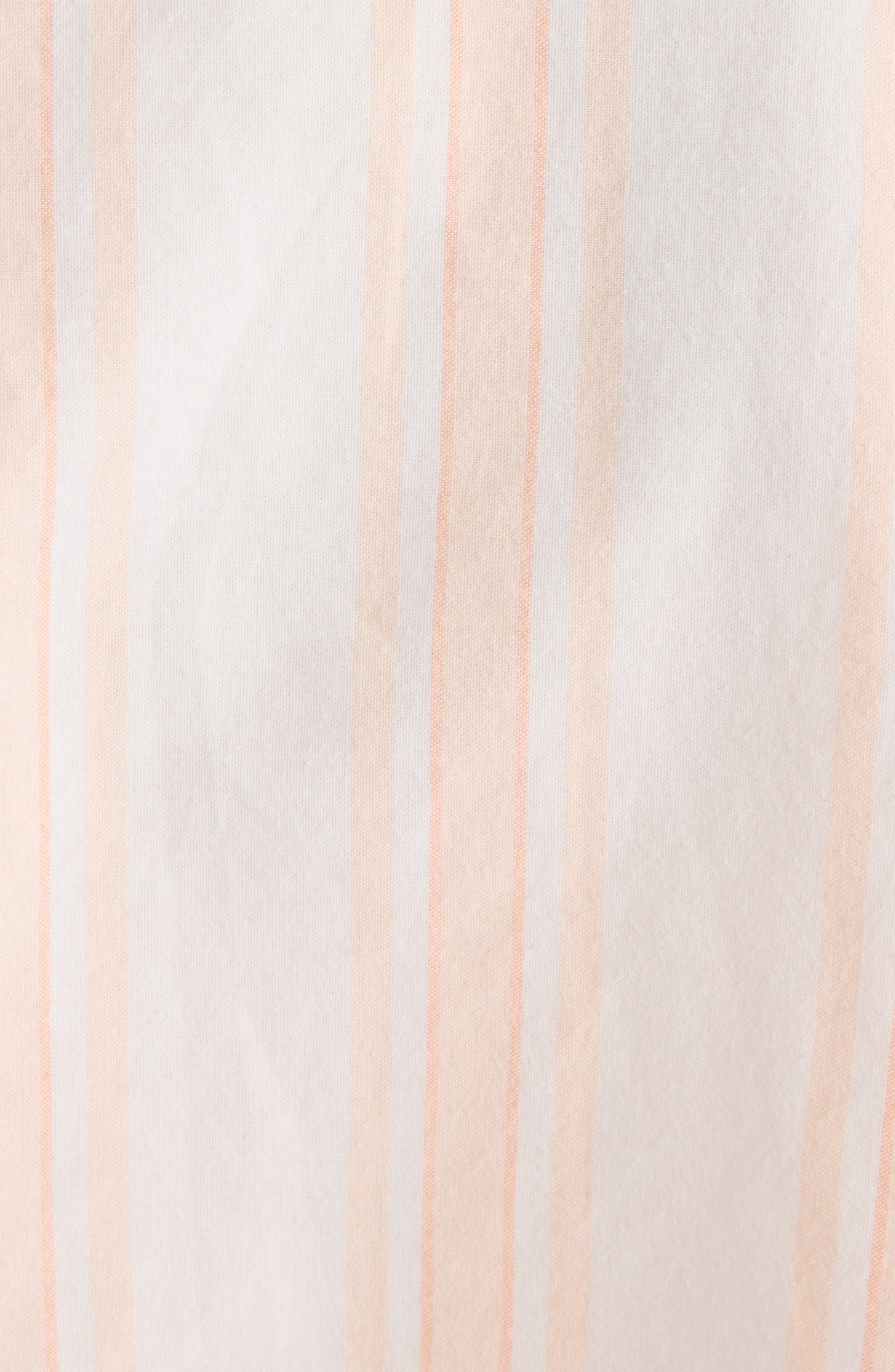 Chloé Soft Stripe Organic Cotton Crop Shirt in White Pink at Nordstrom - 7