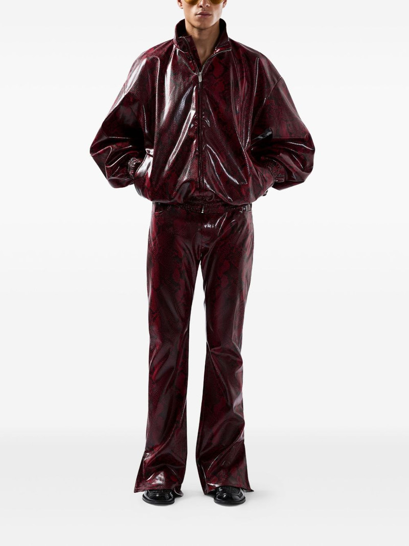 GCDS Split hem snakeskin trousers outlook