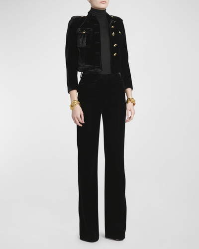 TOM FORD Velvet Military Jacket with Button Details outlook
