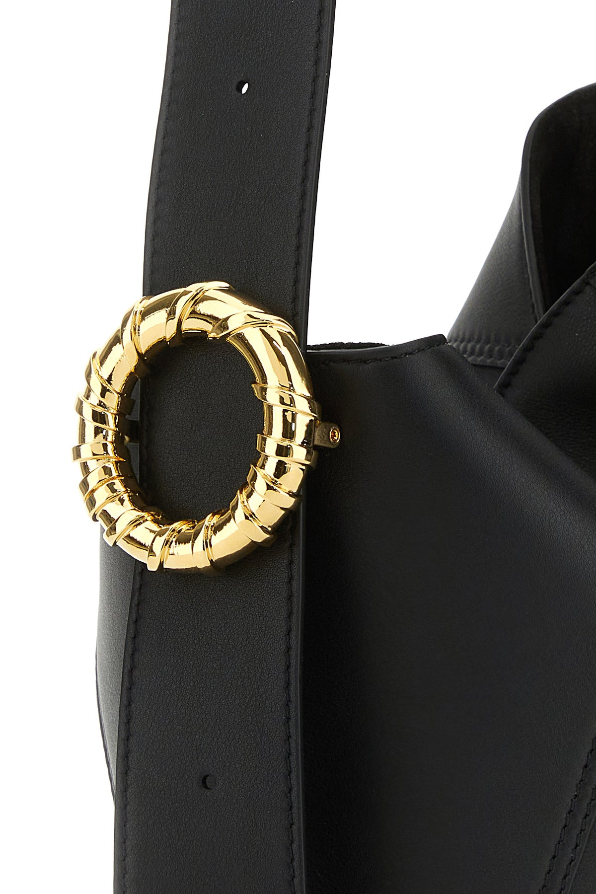 Black leather Melodie shoulder bag - 4
