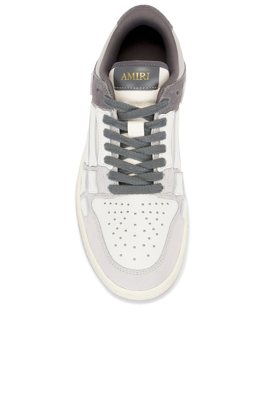 Distressed Skel Top Low Sneaker in Grey - 4