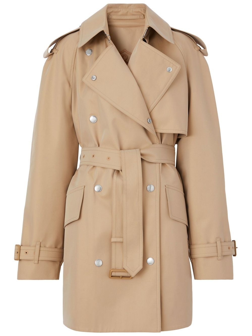 bonded cotton gabardine trench coat - 1