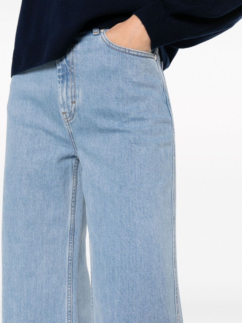mid-rise wide-leg jeans 5