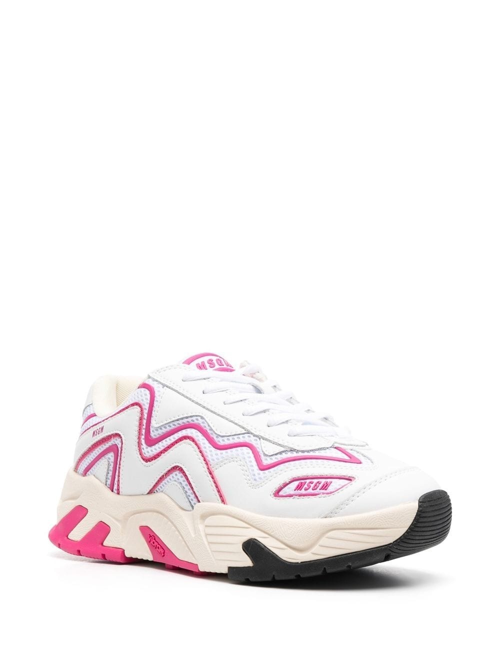 panelled low-top sneakers - 2