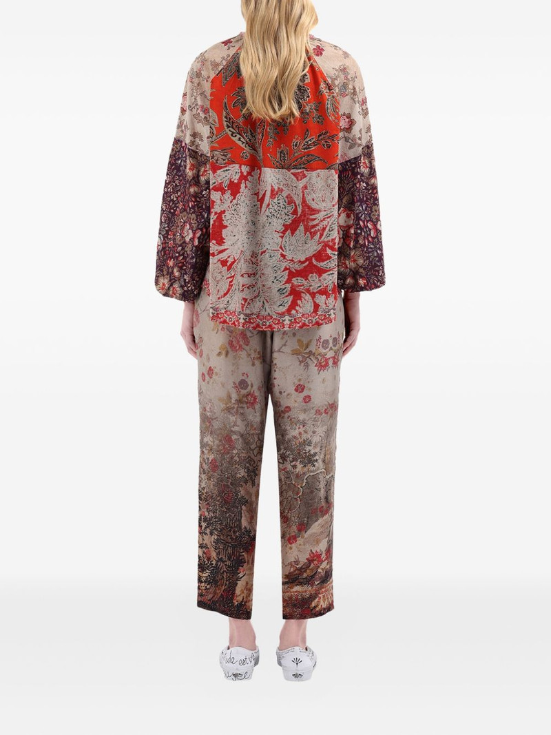 Dante patchwork balloon-sleeve shirt 3