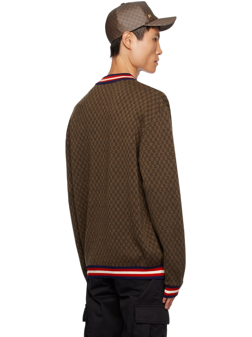 Brown Monogram Sweater - 3