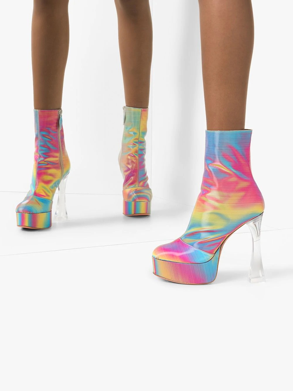 Dua 140mm perspex heel boots - 3