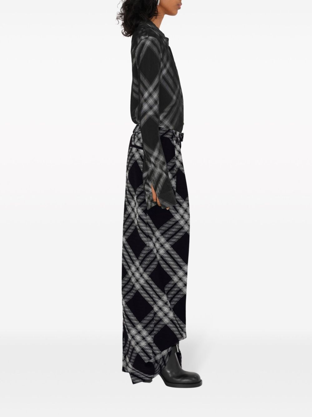 Vintage Check wool trousers - 3