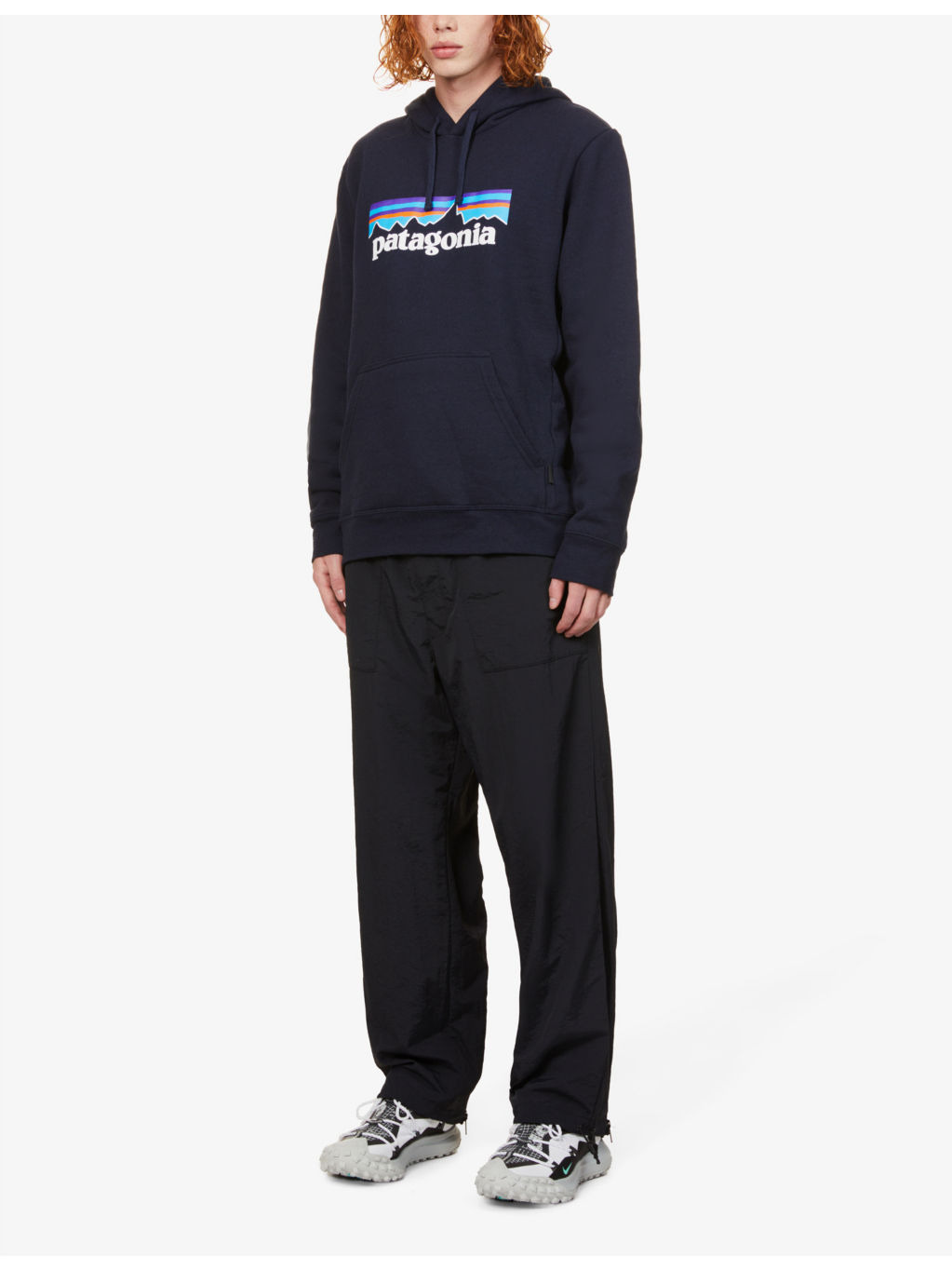 P-6 Uprisal brand-print recycled polyester and recycled cotton-blend hoody - 2