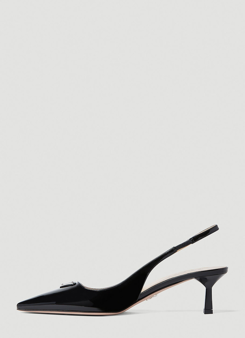 Prada Patent Slingback Kitten Heels outlook