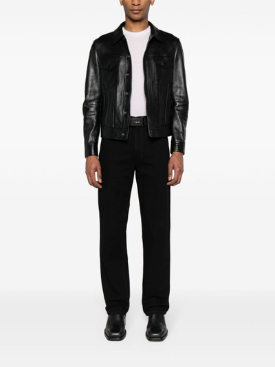 TOM FORD classic-collar leather jacket outlook