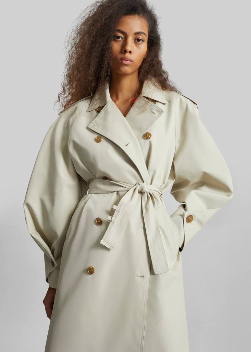 Genoa Padded Trench Coat - Beige 5