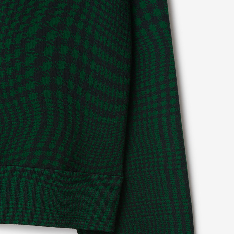 Warped Houndstooth Nylon Blend Track Jacket 6