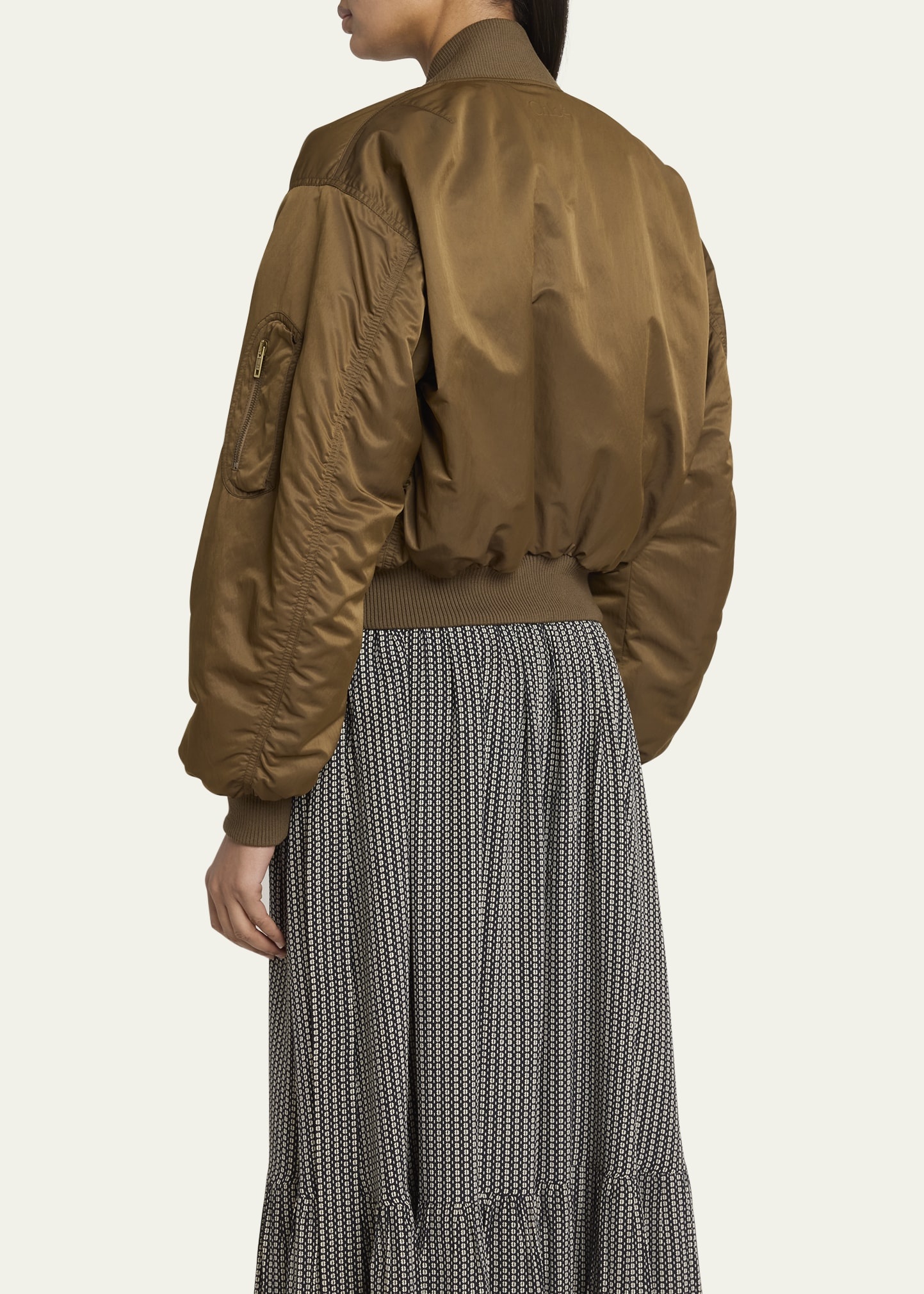 V-Neck Bomber Jacket - 3