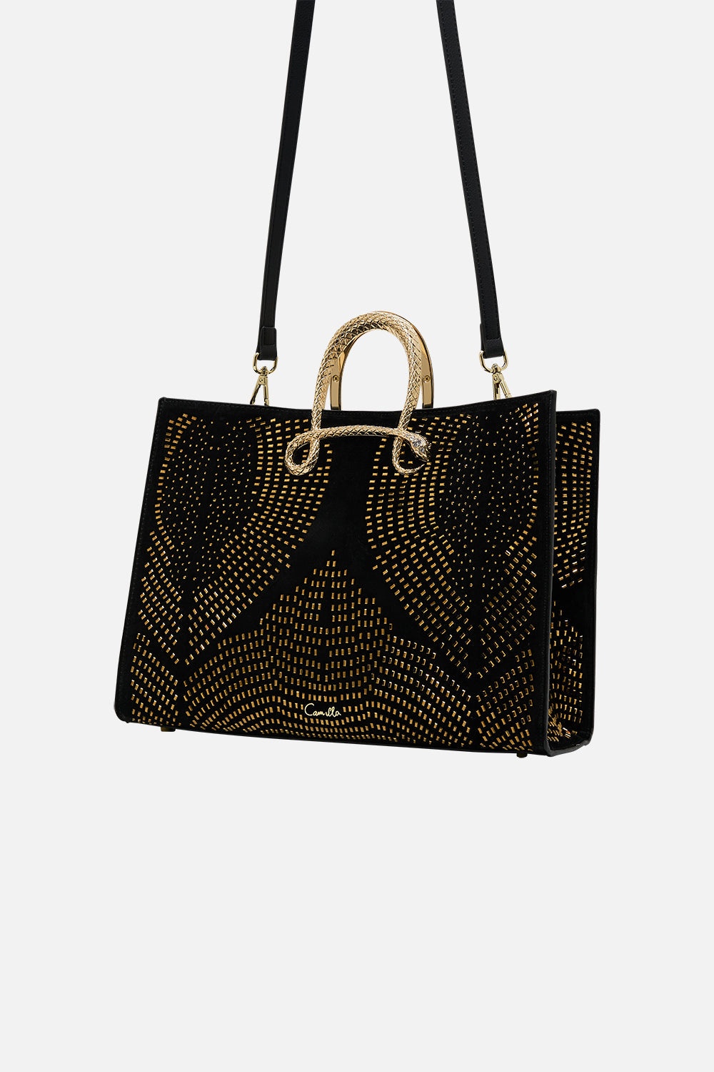 EAST WEST TOTE WITH SNAKE HANDLE - 3