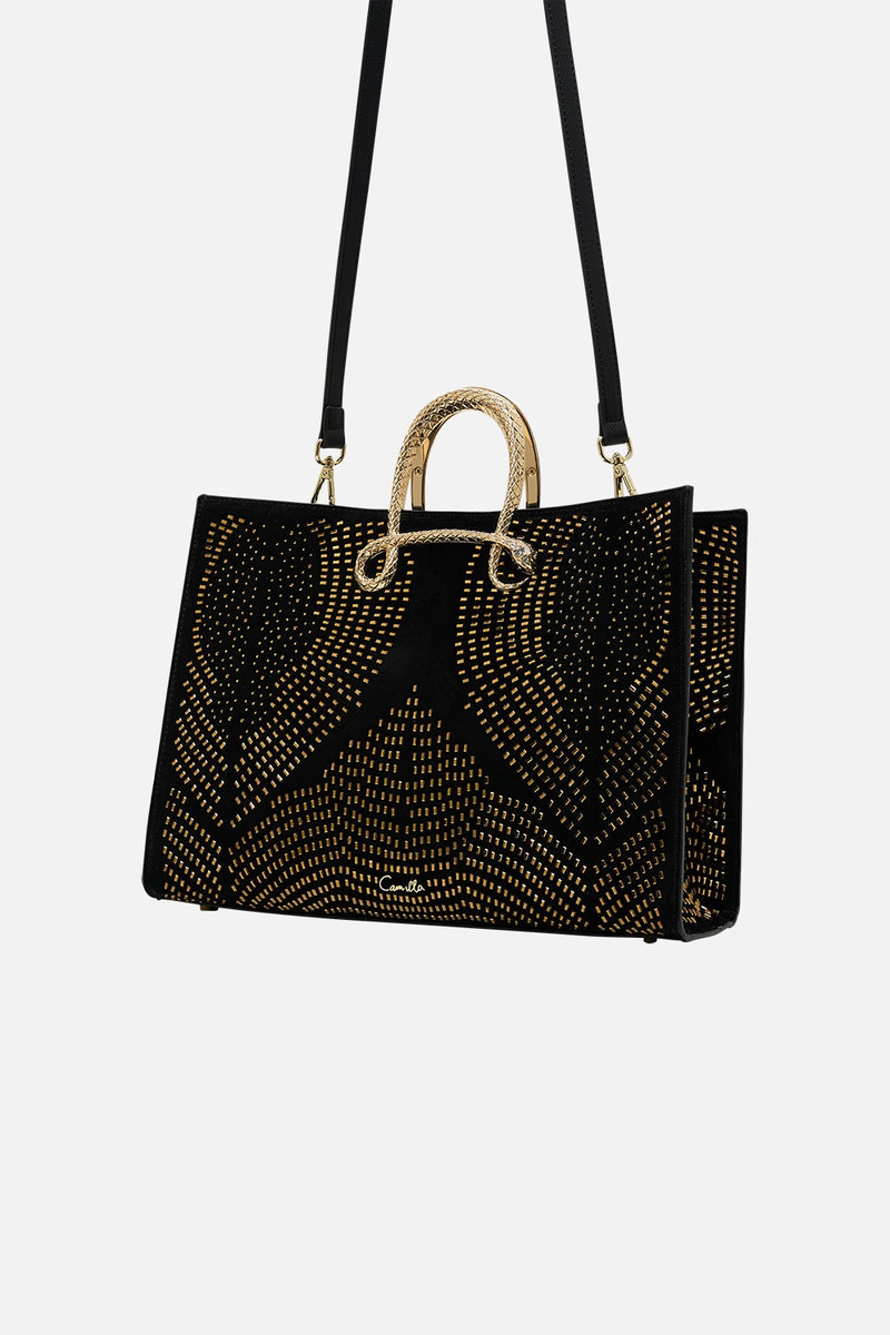 EAST WEST TOTE WITH SNAKE HANDLE 3