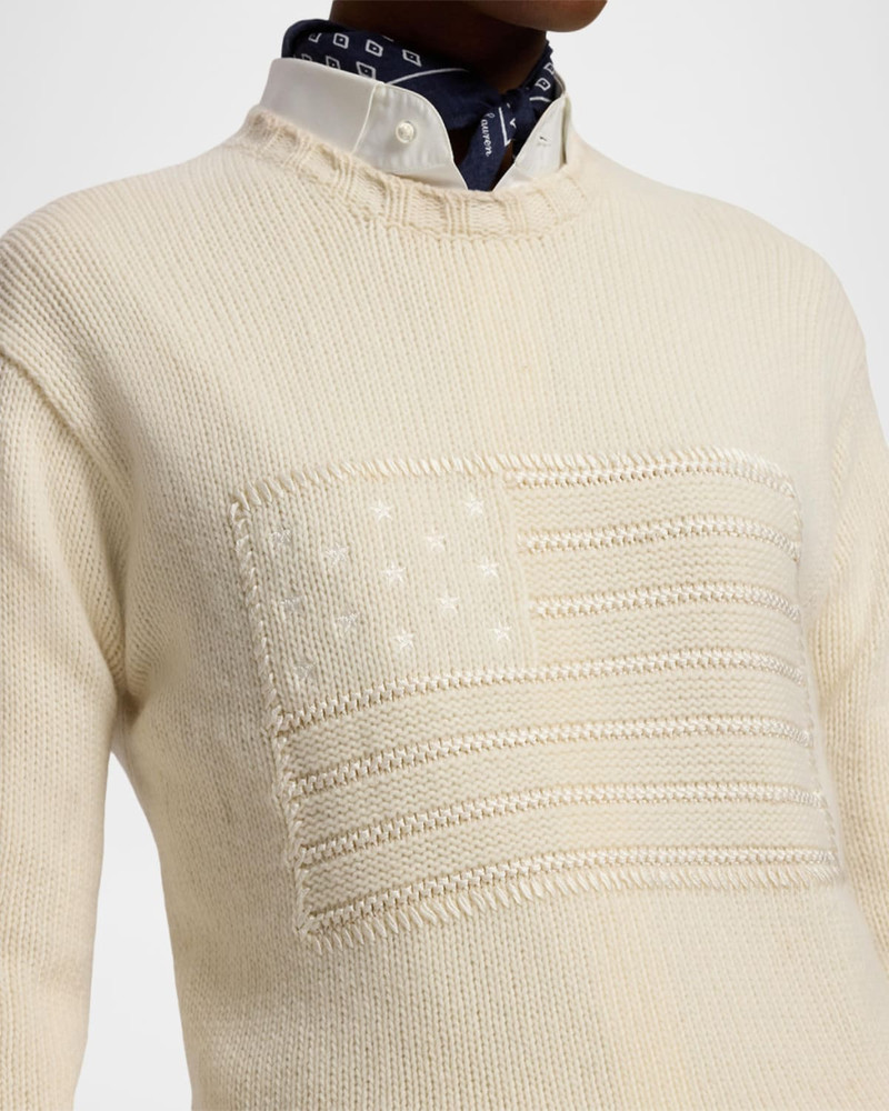 Flag Cashmere Crewneck Sweater 5