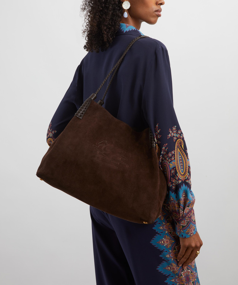 Etro Small Libra Suede Tote Bag outlook