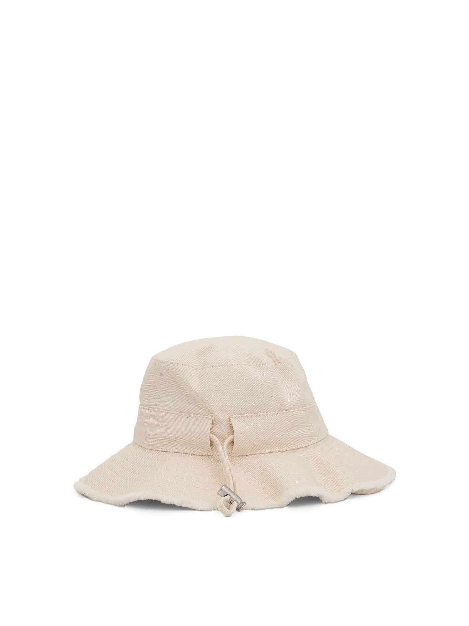 Artichaut Frayed Expedition Hat in Off White - 2