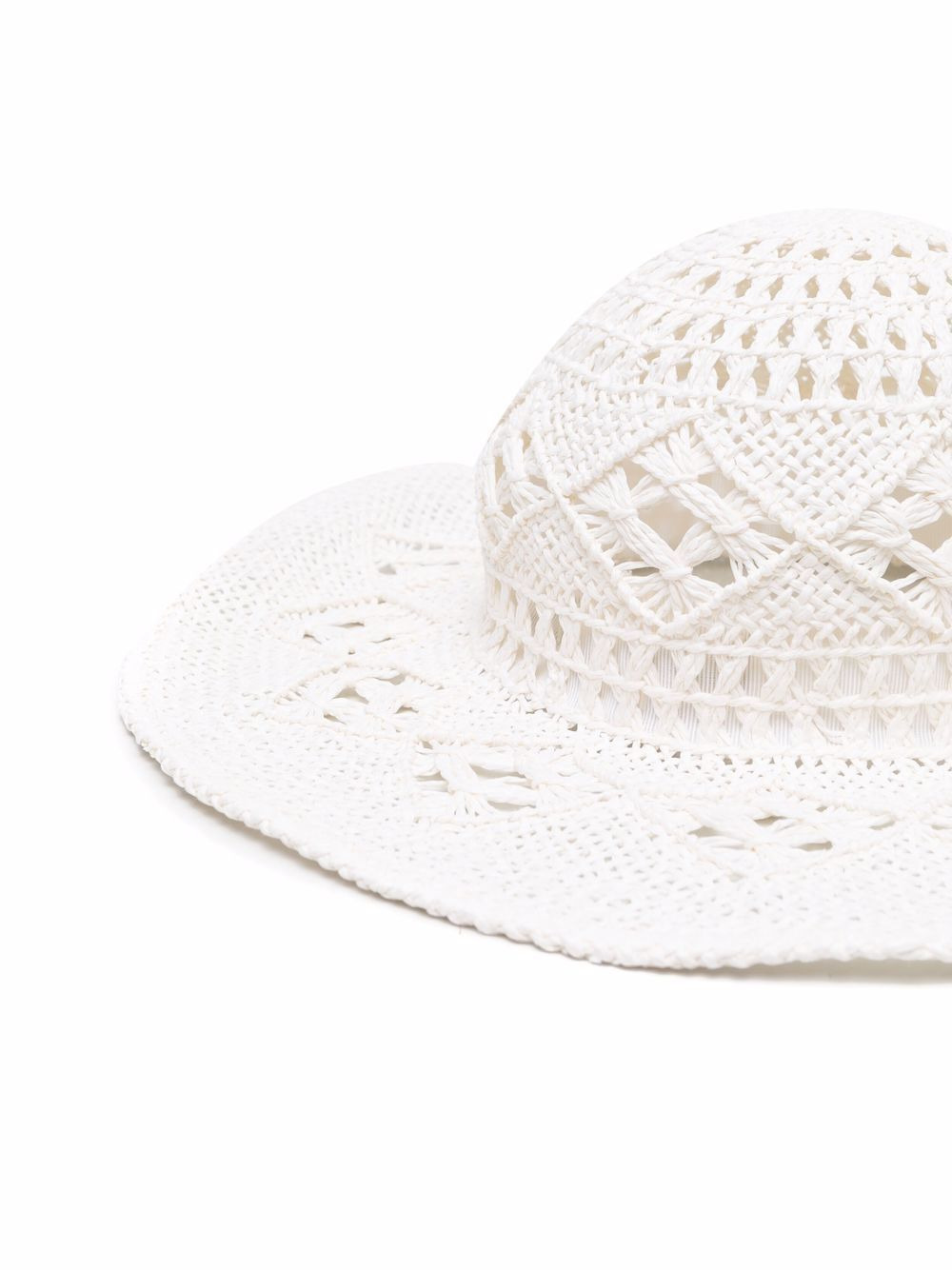 cut out-detail wide-brim hat - 2