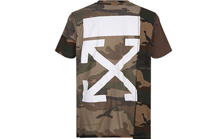 Off-White Camouflage Reconstructured Camo Short Sleeve OMAA056F181850429901 - 2