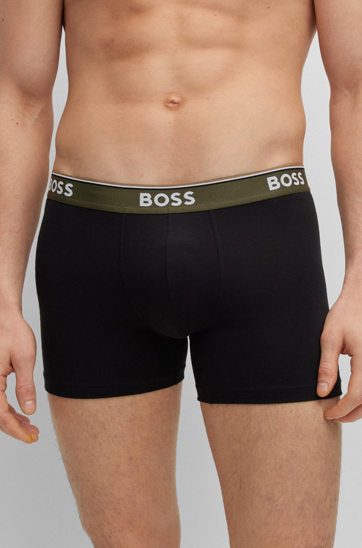 THREE-PACK OF STRETCH-COTTON BOXER BRIEFS WITH LOGOS - 4