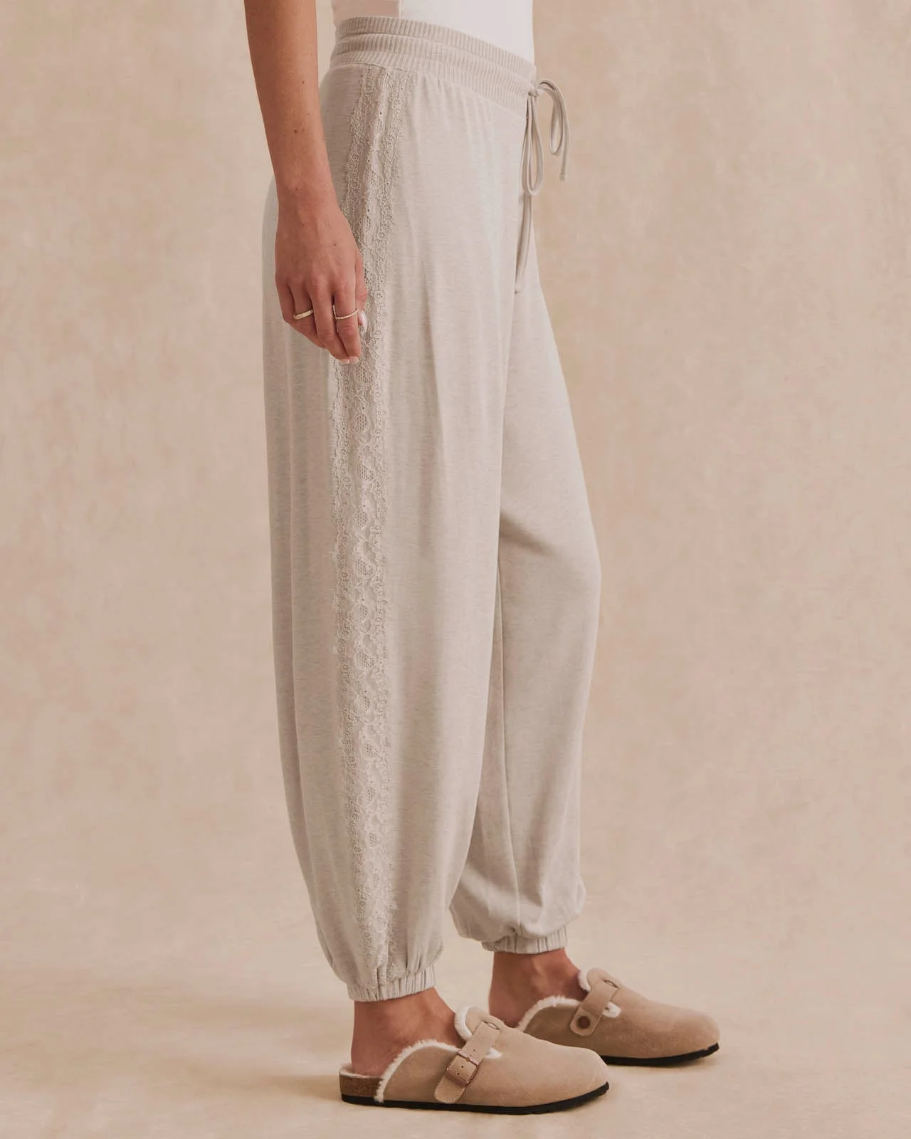 Supersoft Lace Trim Jogger - 1