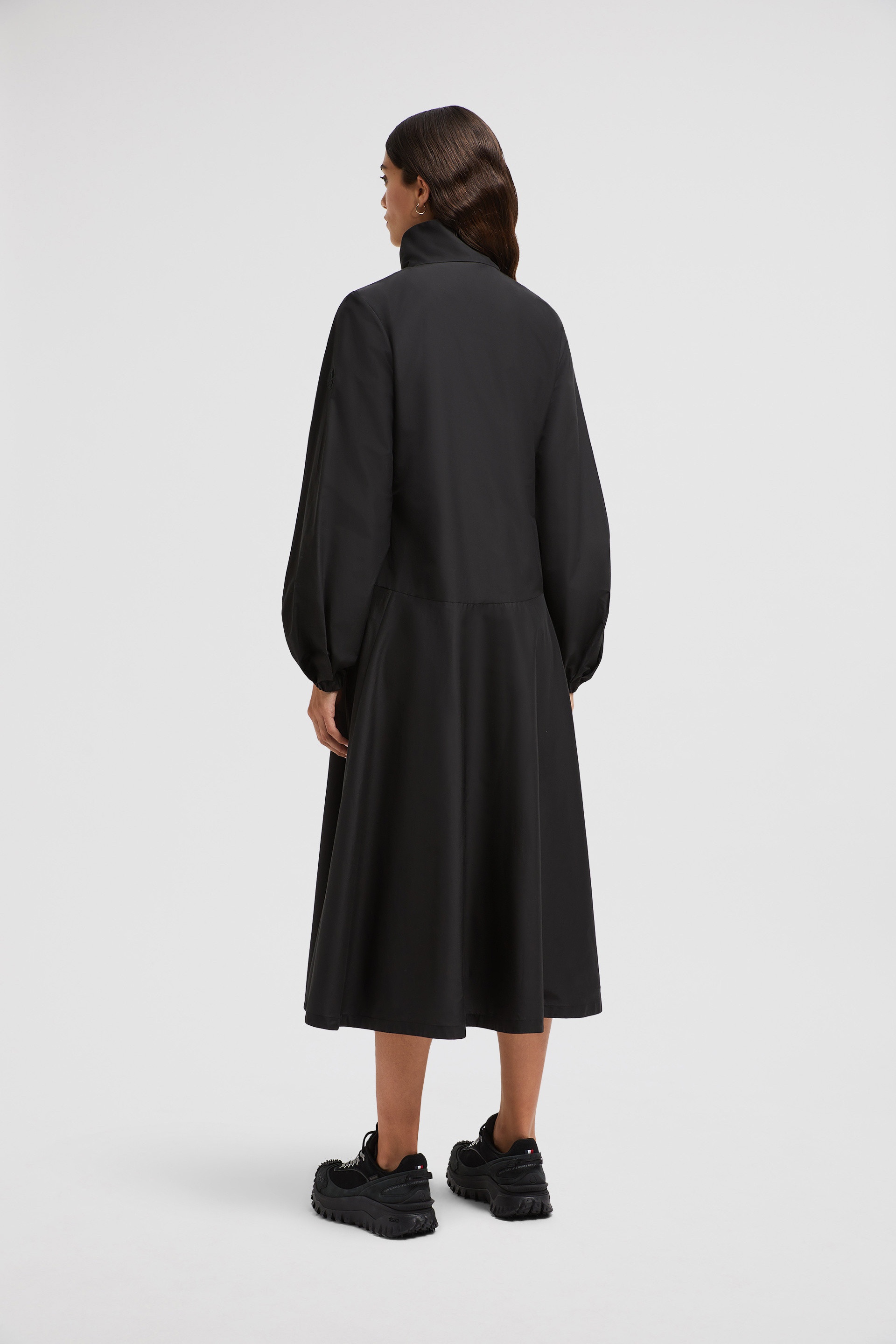 Turtleneck Cotton Midi Dress - 5