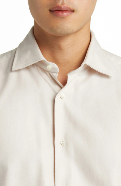 Canali Regular Fit Solid Herringbone Dress Shirt outlook