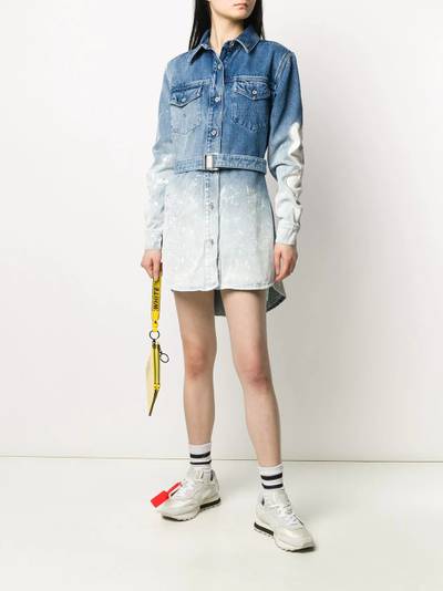 Off-White gradient denim shirt dress outlook