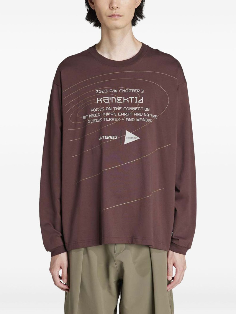 graphic-print long-sleeve sweater 1