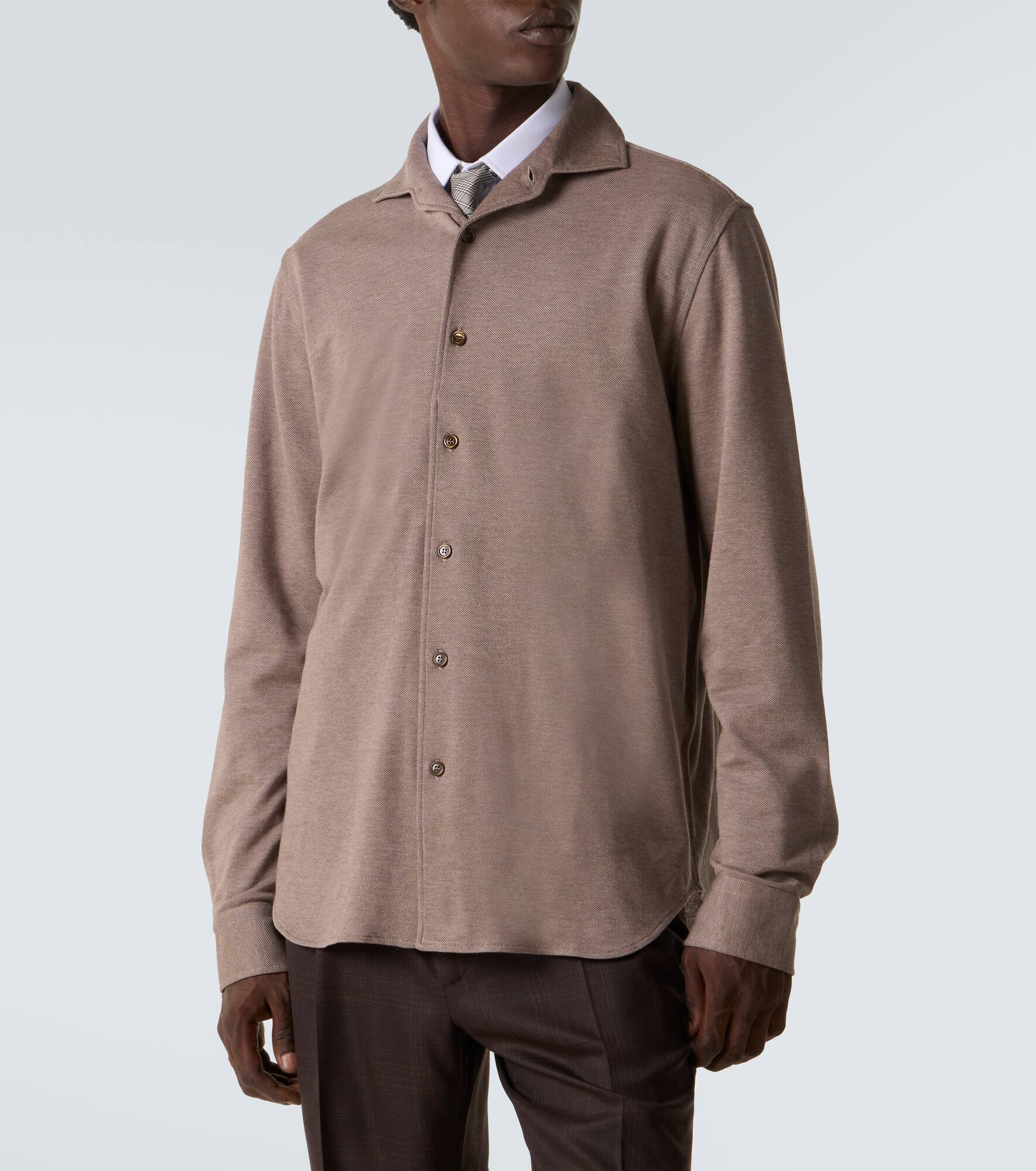 Cotton piqué shirt - 3