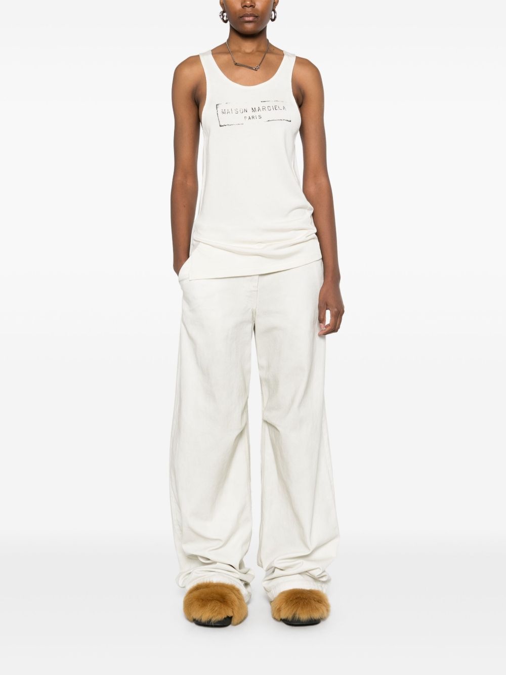 logo-print tank top - 2