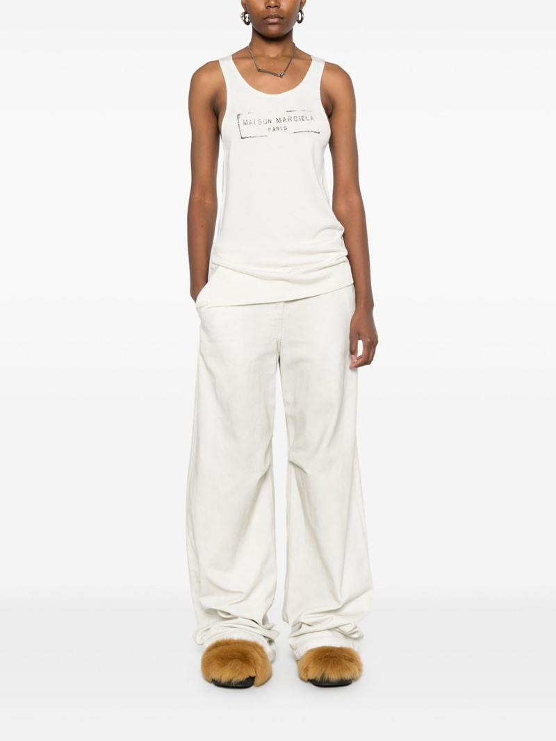Maison Margiela logo-print tank top outlook