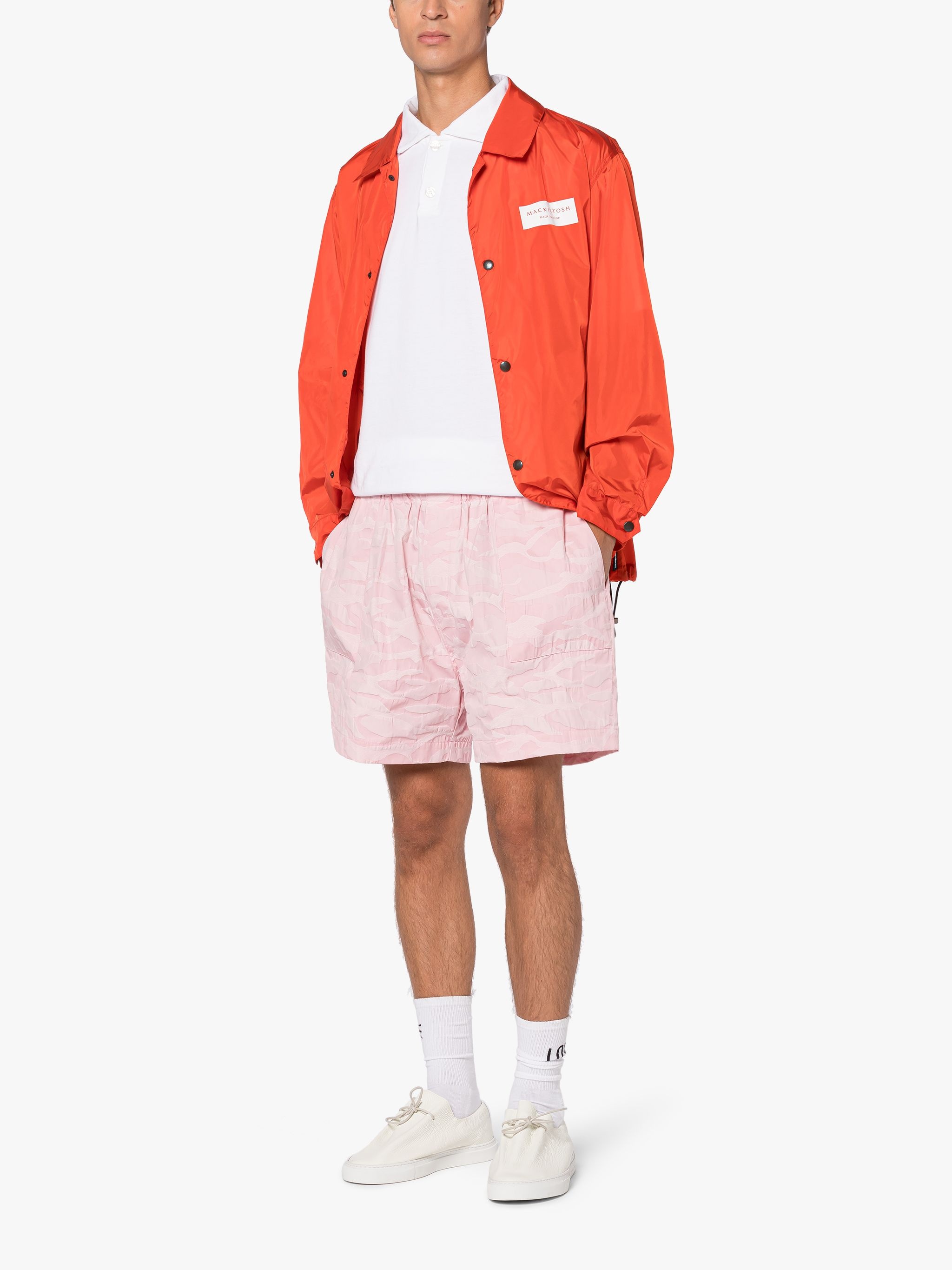 TEEMING ORANGE NYLON PACKABLE COACH JACKET - 3