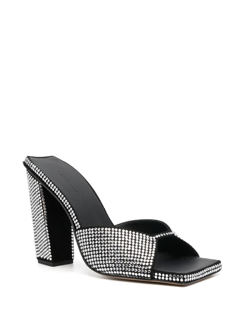 GIABORGHINI 115mm crystal-embellished block heels outlook
