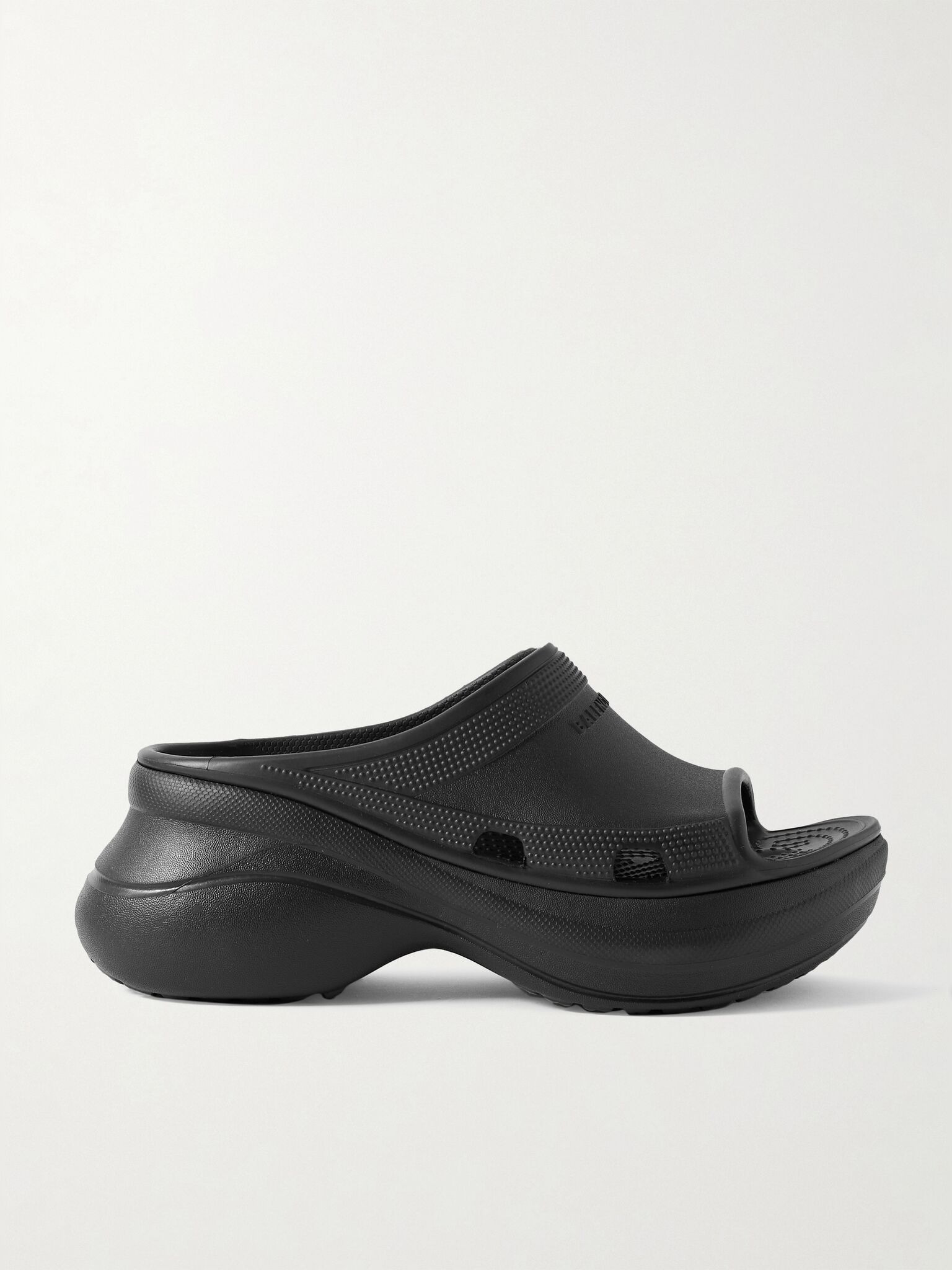 + Crocs Pool perforated rubber slides Black - 1
