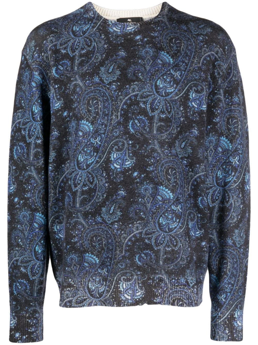 paisley-print wool jumper - 1