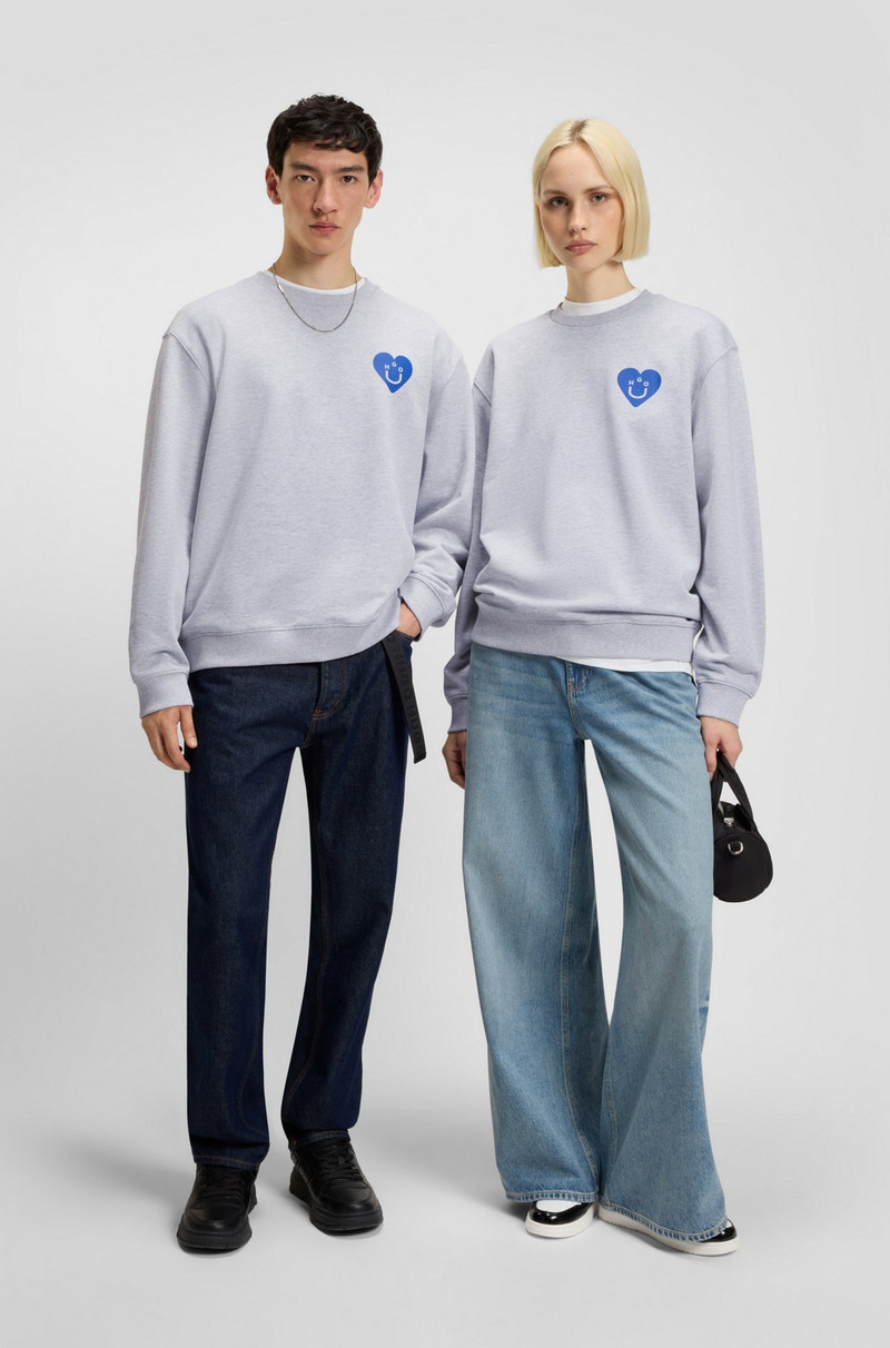 HUGO ALL-GENDER SWEATSHIRT WITH HAPPY HUGO ARTWORK outlook