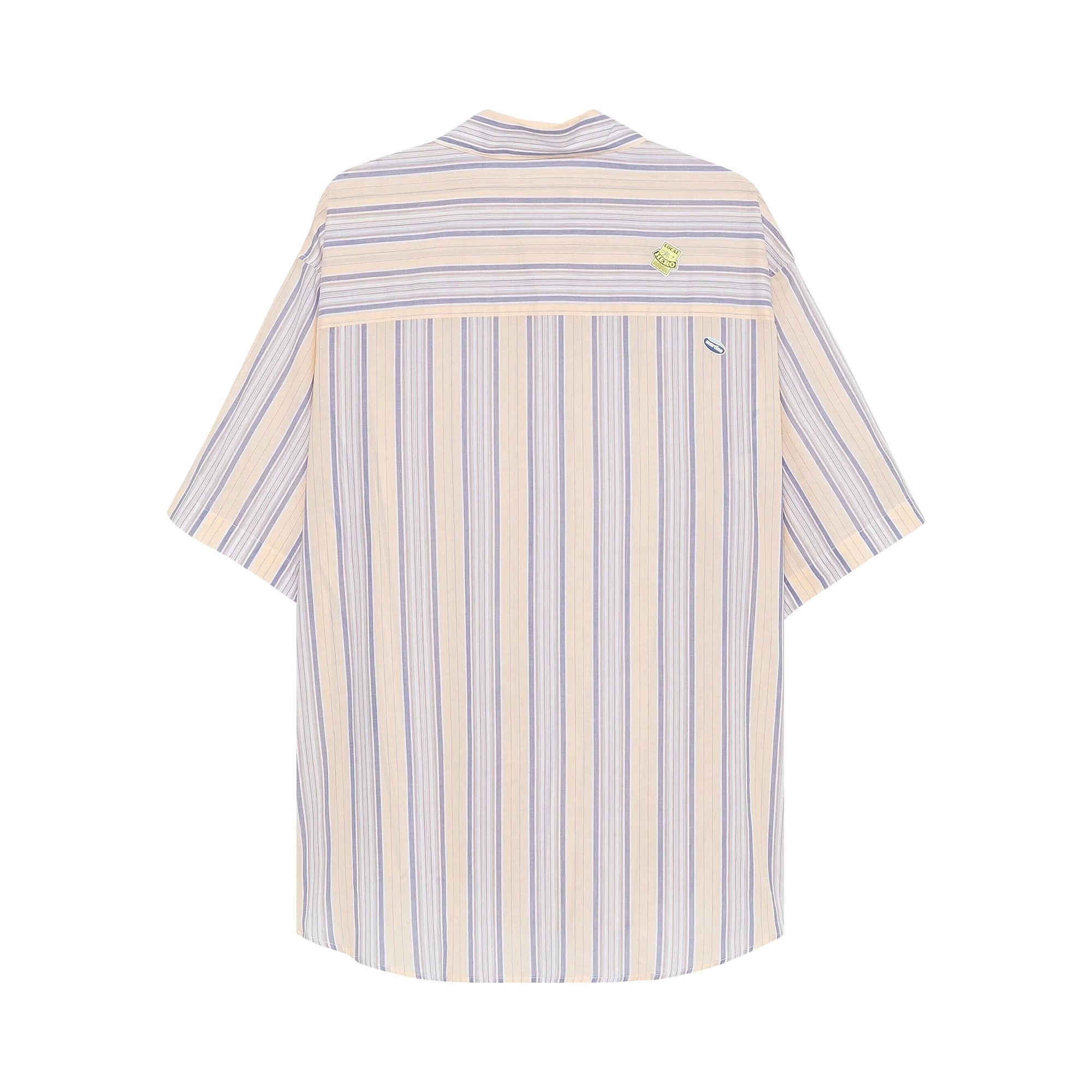 Martine Rose Short-Sleeve Boxy Wrap Shirt 'Yellow/Blue Stripe' - 2