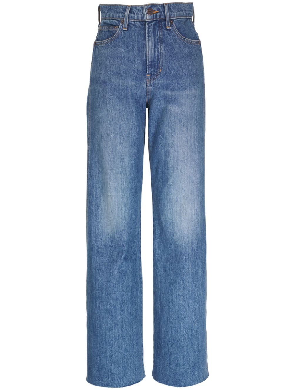 high-rise straight-leg jeans - 1