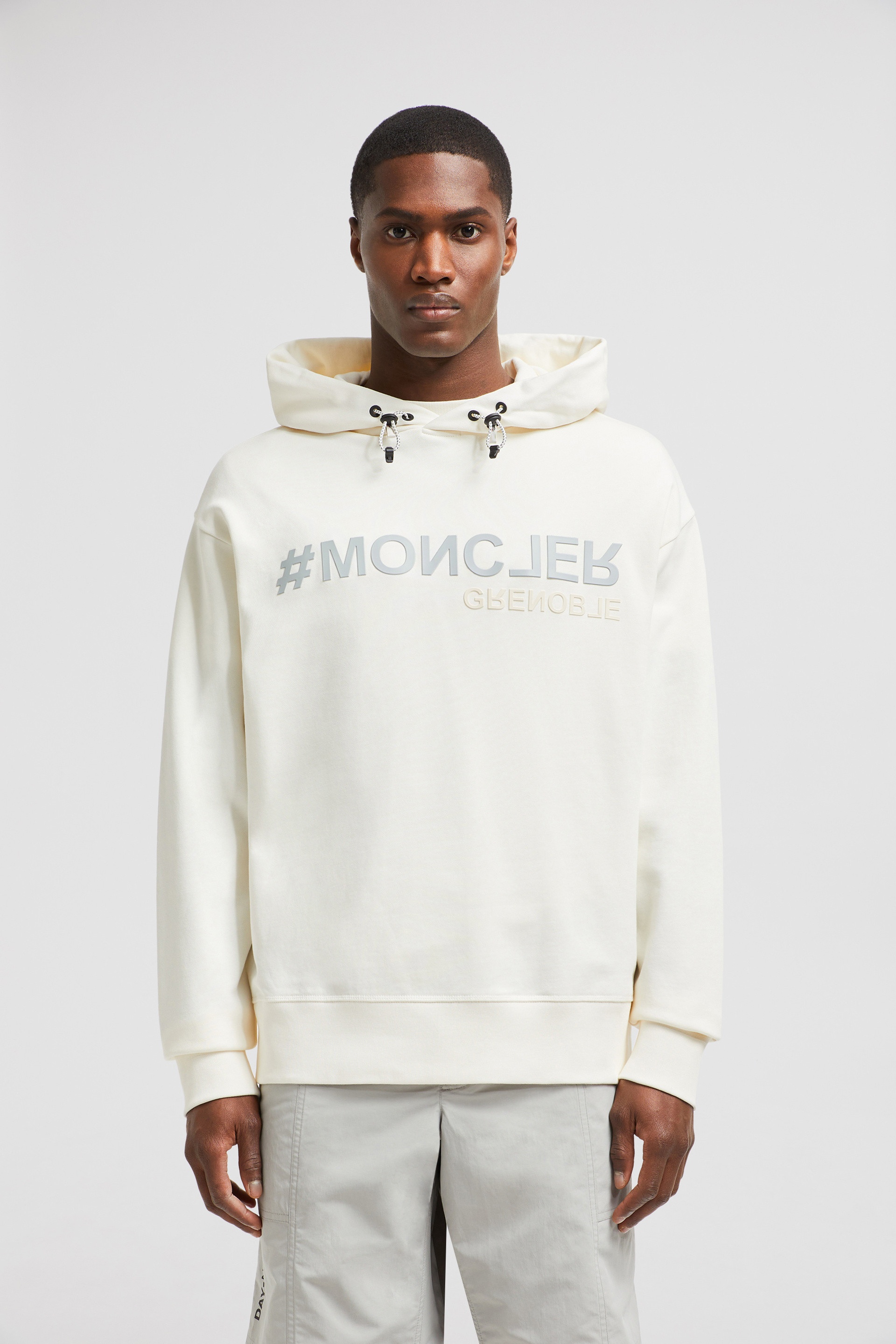 Mirrored Logo Cotton Hoodie - 3