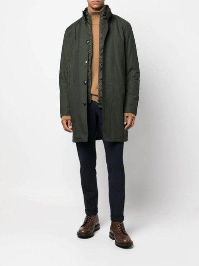 Barbour button-front funnel neck coat outlook