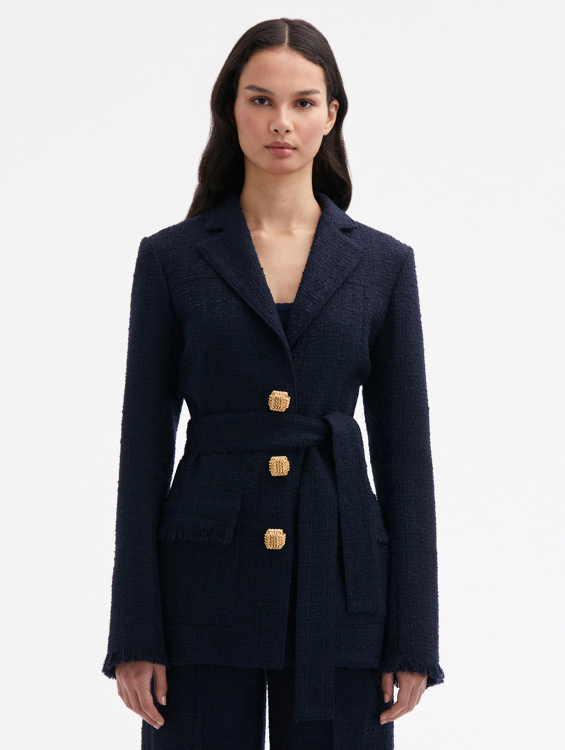 SELF-SASH TWEED JACKET 1